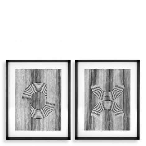 Print Cedar grooves set of 2