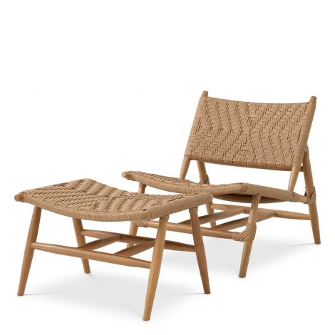 Outdoor Chair and Foot Stool Laroc